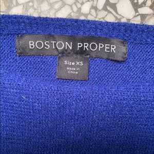 Boston Proper crew neck sweater with tie sleeves